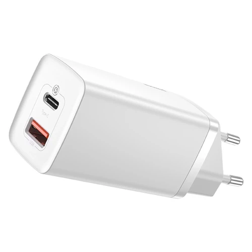 Przejdź do produktu Ładowarka sieciowa Baseus GaN2 Lite Quick Charger 65W, USB-A, USB-C, biała
