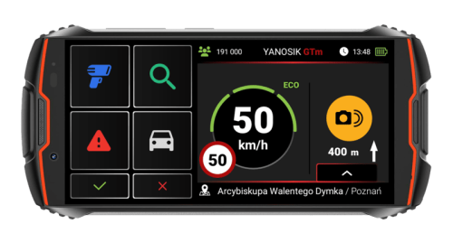 Przejdź do produktu Yanosik GTm (Yanbox) – dotykowy komunikator drogowy GPS/GPRS, 12 mies. abonamentu na start