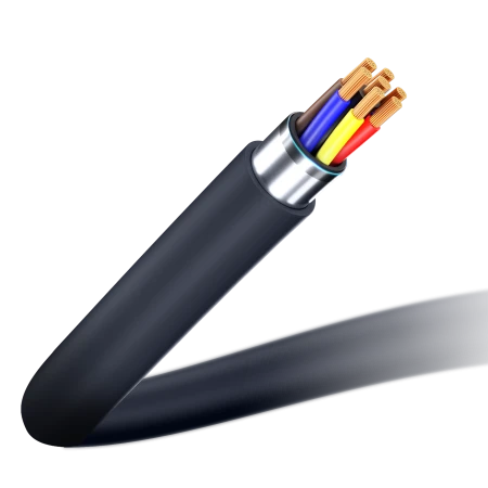 Przekroj kabla 3mk Hyper Cable pokazujacy warstwy tworzywa TPE