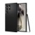 Etui Spigen Liquid Air w czerni — tył i przód Galaxy S24 Ultra z rysikiem S Pen