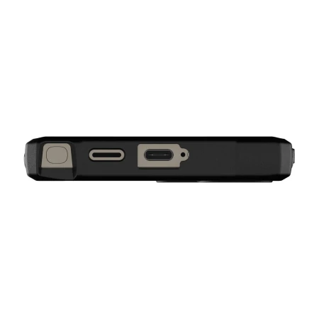 Dolna krawędź etui UAG Plasma — odsłonięte złącze USB-C, głośnik i otwór na smycz