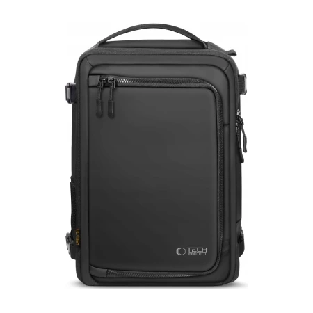 Plecak kabinowy na laptopa 15,6 cala Tech-Protect Defender S50 20 l, czarny — widok z przodu