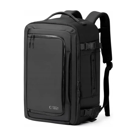 Plecak Tech-Protect Defender S50 pod kątem — przednia kieszeń na suwak i klamry