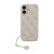 Etui MagSafe Guess 4G Charms Collection do iPhone 17, różowe — tył ze wzorem 4G, złotym logo i zawieszką