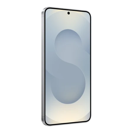 Samsung Galaxy S25 srebrny — przód pod kątem