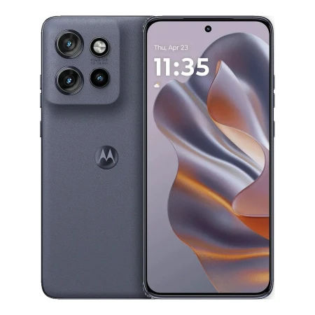 Smartfon Motorola Edge 60 Neo 5G szary — tył i przód obok siebie