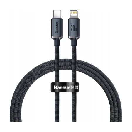 Kabel USB-C do Lightning Baseus Crystal Shine 20 W zwinięty — oba wtyki