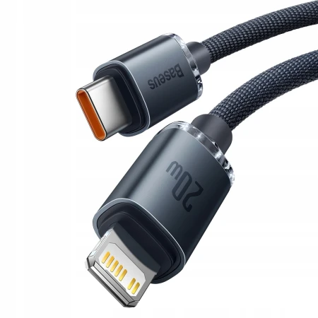 Wtyki USB-C i Lightning Baseus Crystal Shine z przezroczystą osłoną