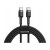 Kabel USB-C do USB-C Baseus Cafule 60 W — oba wtyki i zwinięty przewód