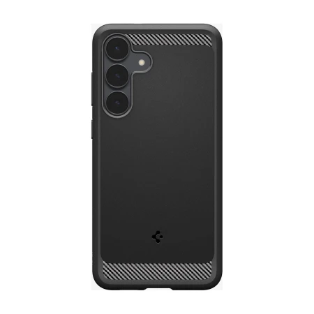 Spigen Rugged Armor — tył etui z karbonową fakturą na Galaxy S25 FE