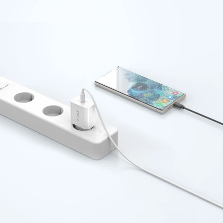 Ładowarka sieciowa USB-C 20 W z kablem USB-C Tech-Protect NC20W, biała