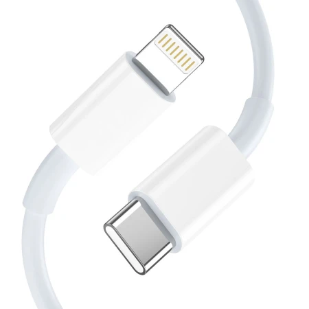 Ładowarka sieciowa USB-C 20 W z kablem Lightning Tech-Protect NC20W, biała