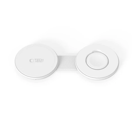 Ładowarka 2w1 MagSafe 25 W do iPhone i AirPods Tech-Protect A55, biała