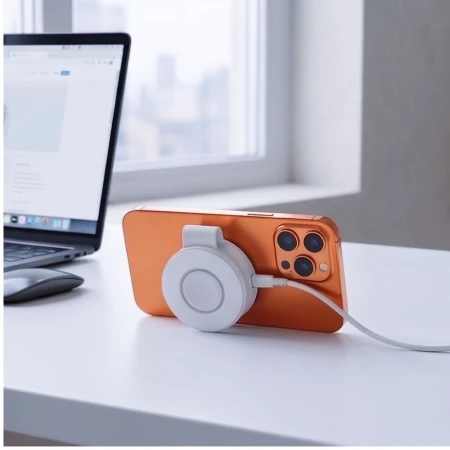Ładowarka 2w1 MagSafe 25 W do iPhone i AirPods Tech-Protect A55, biała