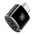 Adapter USB-C do USB-A Baseus, czarny — gniazdo USB-A od przodu