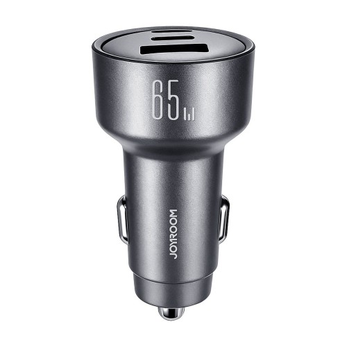 Przejdź do produktu Ładowarka samochodowa 65 W 2× USB-C + USB-A Joyroom JR-CCN19, szara