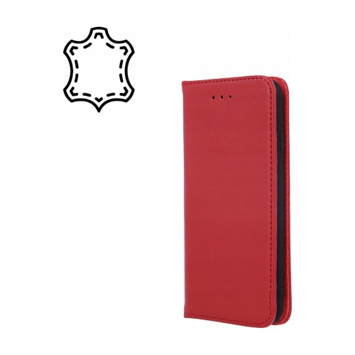 Przejdź do produktu Etui skórzane z klapką do iPhone 17 TelForceOne Smart Pro, bordowe
