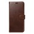 Etui z klapką TelForceOne Smart Luxe, brązowe — zamknięta okładka na wprost (render producenta)