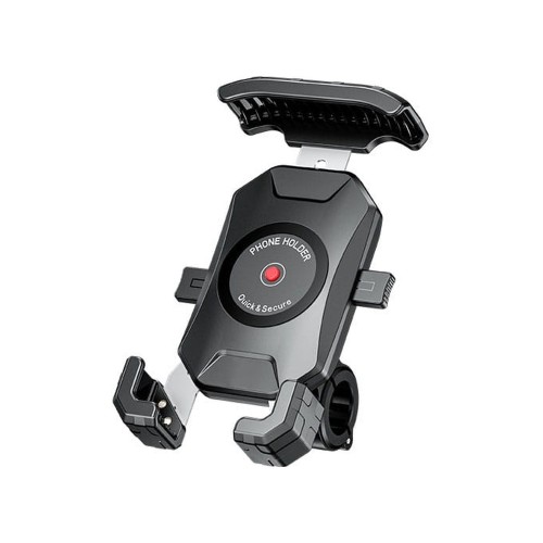 Przejdź do produktu Uchwyt motocyklowy na telefon eXtremestyle R15-metal z automatycznym zaciskiem, czarny