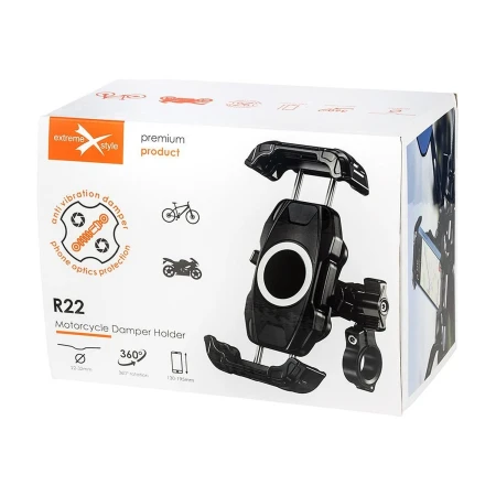 Pudełko eXtremestyle R22 Motorcycle Damper Holder z uchwytem i piktogramami roweru i motocykla