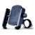 Uchwyt rowerowy na telefon 3mk Steel Bike Holder, czarny — cztery ramiona i obejma, widok 3/4