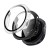 Dwa etui Tech-Protect Defense do Galaxy Watch 8 / 9 40 mm – czarne i przezroczyste obok zegarka, widok 3/4
