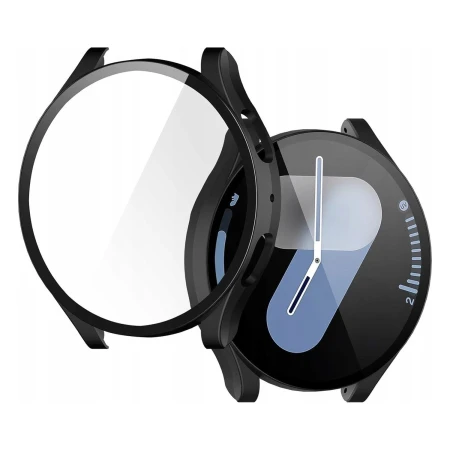 Etui Tech-Protect Defense360 czarne do Samsung Galaxy Watch 7 44 mm – etui obok zegarka, widok 3/4