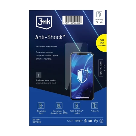 Formatka 3mk Anti-Shock, z której wycinana jest folia do danego modelu