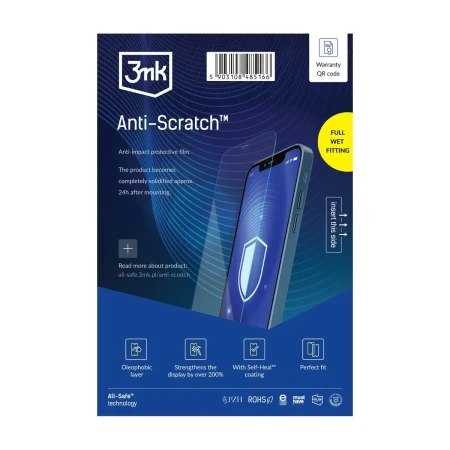 Formatka 3mk Anti-Scratch, z której wycinana jest folia do danego modelu