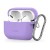 Etui Tech-Protect Silicone Hook lawendowe na AirPods Pro – otwarte, z karabińczykiem