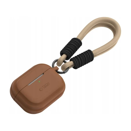 Etui Silicone Rope czekoladowe ze sznurkową smyczą – zamknięte
