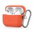 Etui Tech-Protect Silicone Hook pomarańczowe na AirPods Pro – otwarte, z karabińczykiem