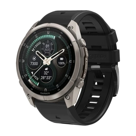 Pasek Tech-Protect Silicone czarny na Garmin Fenix 51 mm – widok 3/4