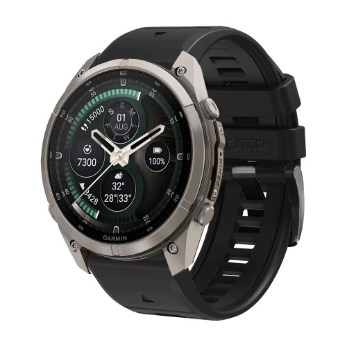 Przejdź do produktu Pasek do Garmin Fenix 51 mm (7X / 6X / 8 / 9) Tech-Protect Silicone, czarny