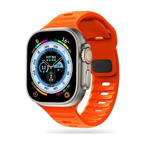 Przejdź do produktu Pasek do Apple Watch 44/45/46/49 mm Tech-Protect Iconband Line, pomarańczowy