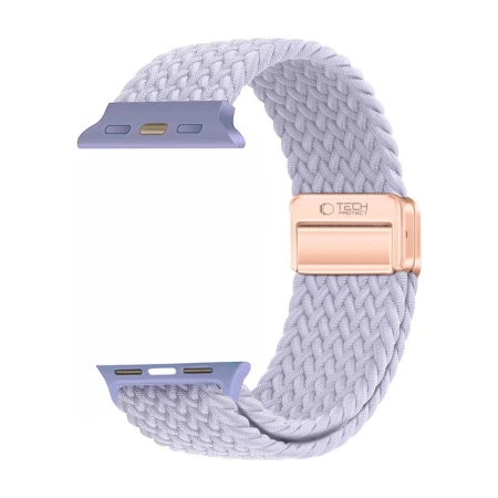 Pasek NylonMag fioletowy (Periwinkle) bez zegarka – pleciony nylon, zapięcie magnetyczne i adaptery do koperty
