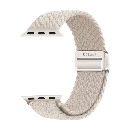 Pasek NylonMag tytanowy (Natural Titanium) bez zegarka – pleciony nylon, zapięcie magnetyczne i adaptery do koperty