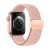 Tył Apple Watch z paskiem NylonMag różowym (Dusty Rose) – metalowe zapięcie magnetyczne