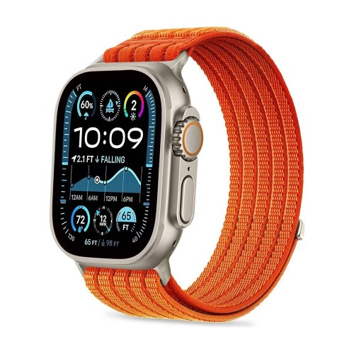 Przejdź do produktu Pasek do Apple Watch 44/45/46/49 mm Tech-Protect Nylon Sport, pomarańczowy