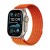 Pasek Tech-Protect Nylon Sport pomarańczowy (Orange) na Apple Watch Ultra – widok 3/4, zapięcie na rzep