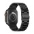 Tył Apple Watch Ultra z czarną bransoletą Stainless – składane zapięcie z logo Tech-Protect