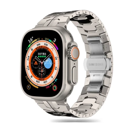 Bransoleta Tech-Protect Stainless Line Titanium na Apple Watch Ultra – widok 3/4