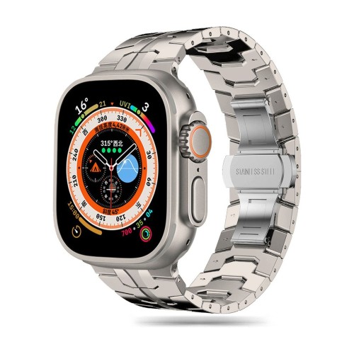 Przejdź do produktu Bransoleta do Apple Watch 44/45/46/49 mm Tech-Protect Stainless Line, Titanium