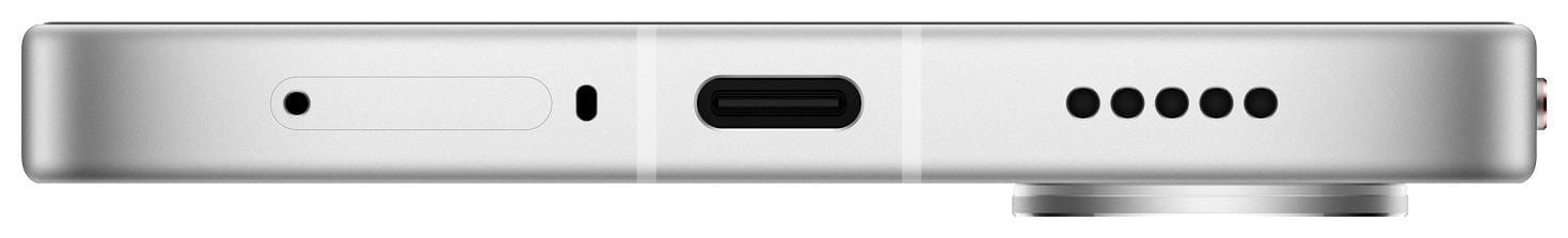 Biały POCO X8 Pro Max — dolna krawędź ze złączem USB-C i głośnikiem