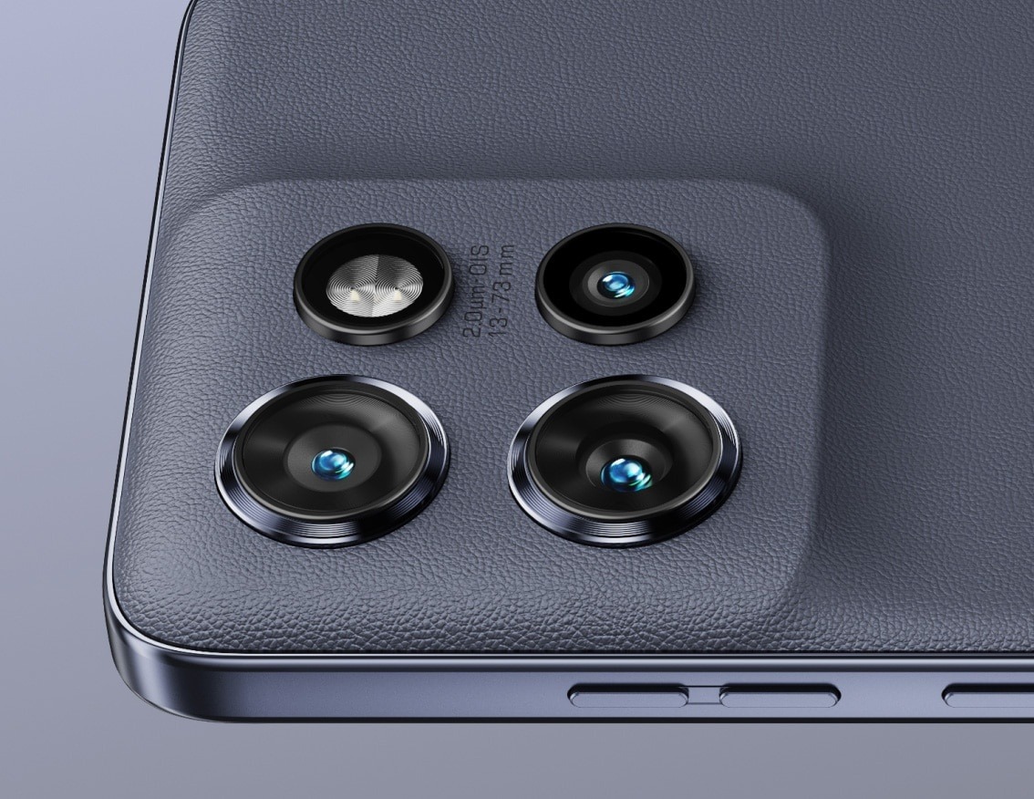 Motorola Edge 60 Neo — zbliżenie wyspy trzech aparatów