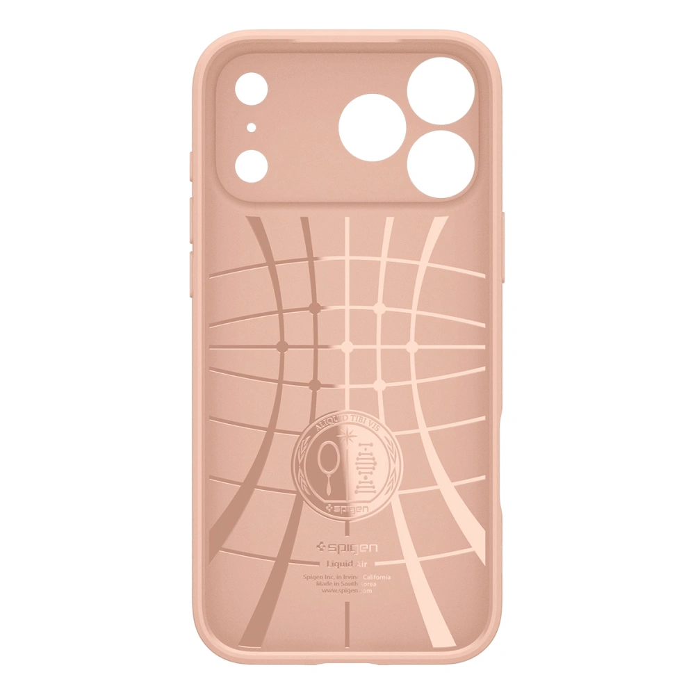 Wewnętrzna strona etui Spigen Liquid Air Rose Titanium z wycięciem na aparat