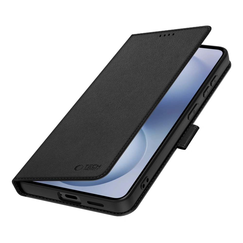 Etui Tech-Protect Wallet do Samsung Galaxy S26 ustawione jako podstawka