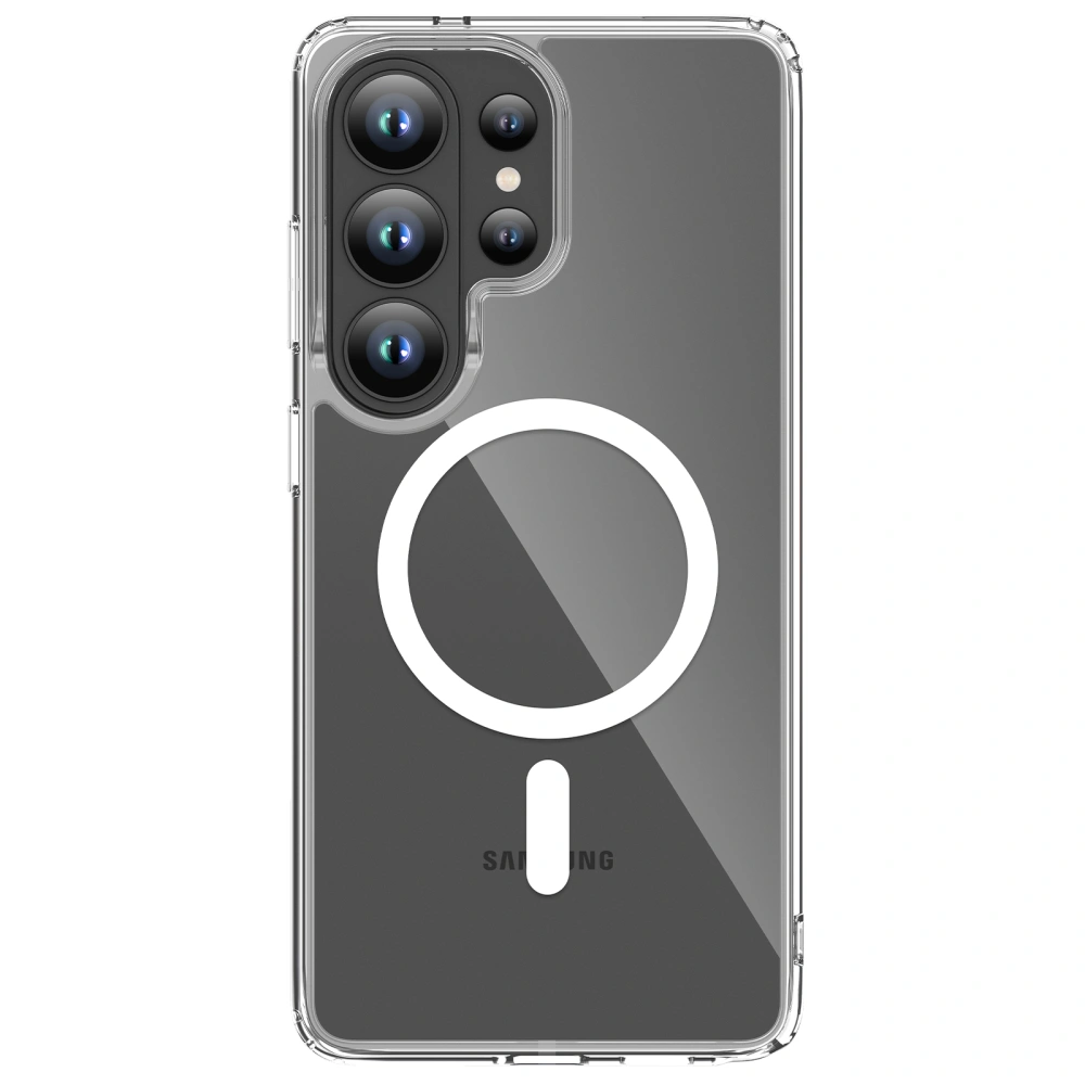 Tył przezroczystego etui Tech-Protect FlexAir Hybrid MagSafe z widocznym ringiem