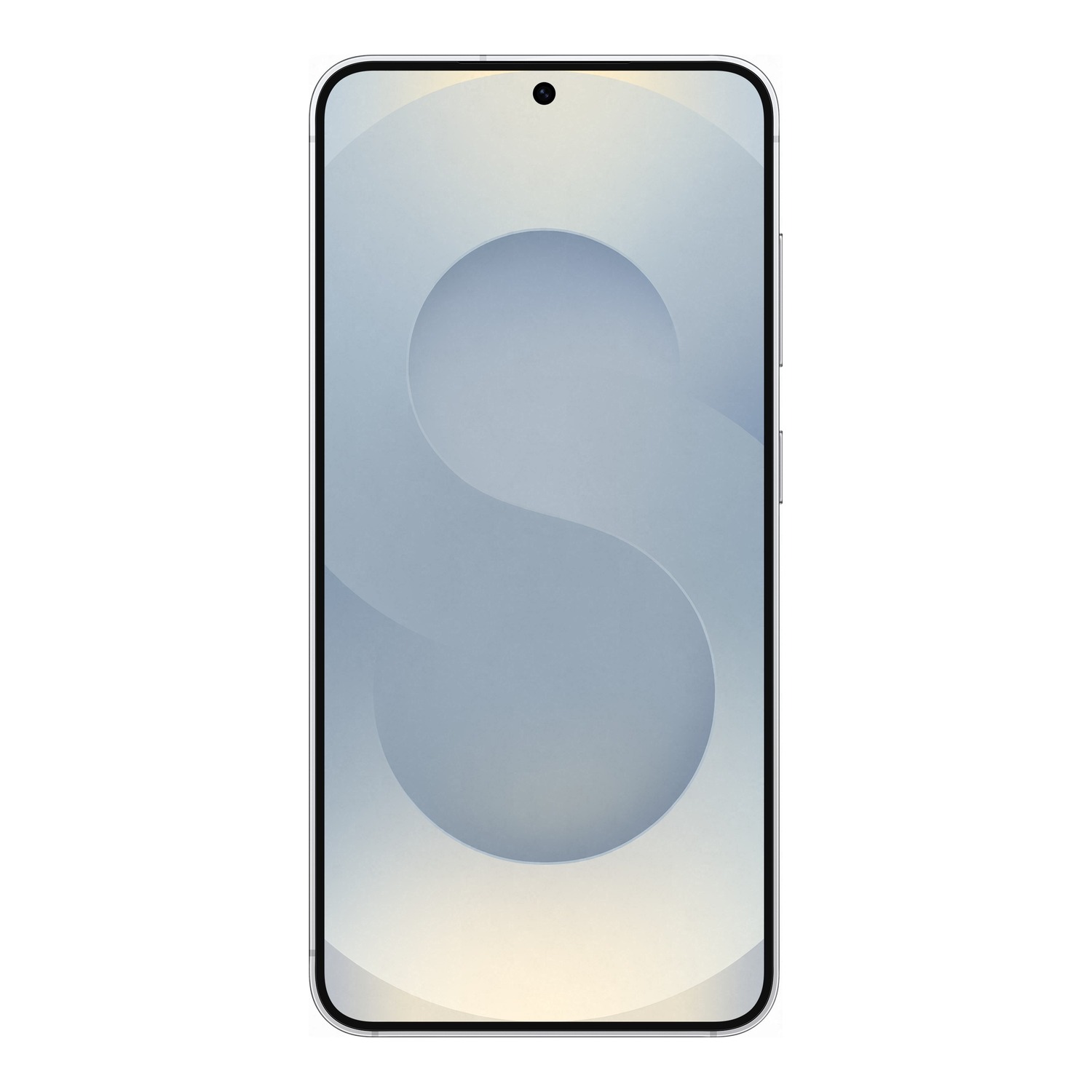 Samsung Galaxy S25 srebrny — przód z ekranem 6,2 cala