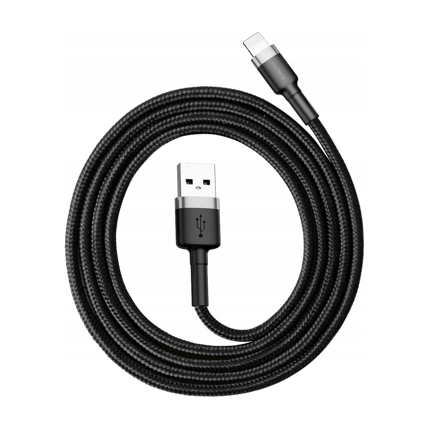 Kabel USB-A do Lightning Baseus Cafule 2,4 A, 1 m, szaro-czarny